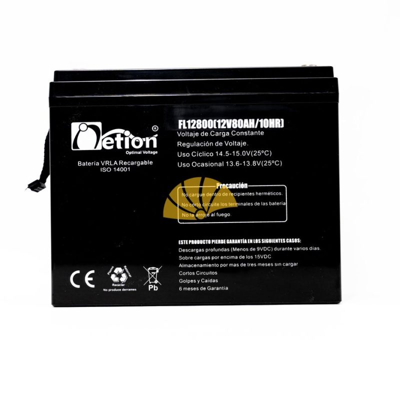 BATERÍAS NETION 12V-80AH AGM